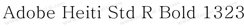 Adobe Heiti Std R Bold 13236字体转换